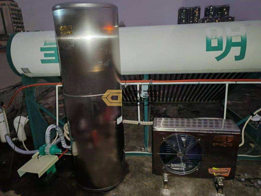 坚菱空气能家用热水案例现场图片1