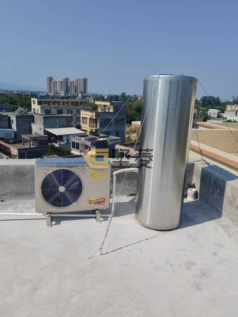 坚菱空气能家用热水案例现场图片3