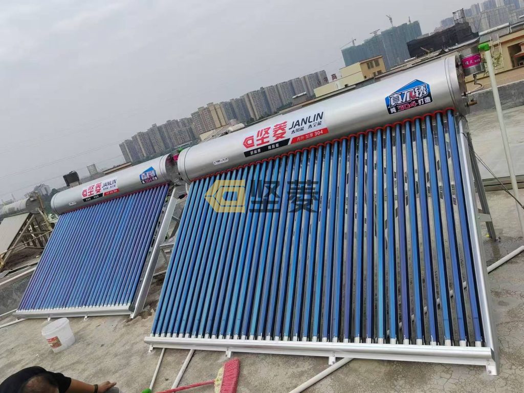 坚菱太阳能家用热水案例现场图片1