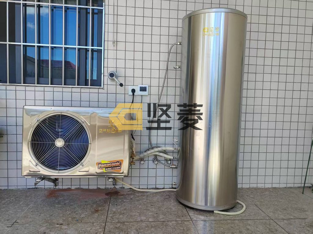 坚菱空气能家用热水案例现场图片1