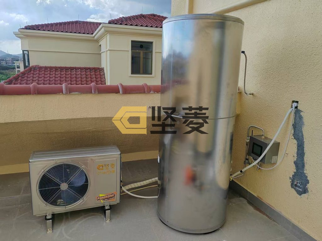 坚菱空气能家用热水案例现场图片2