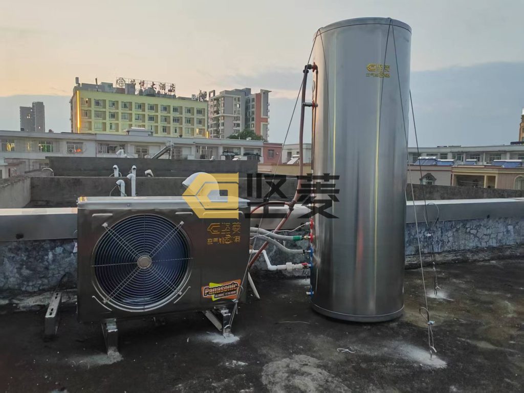 坚菱空气能热水案例现场图片1